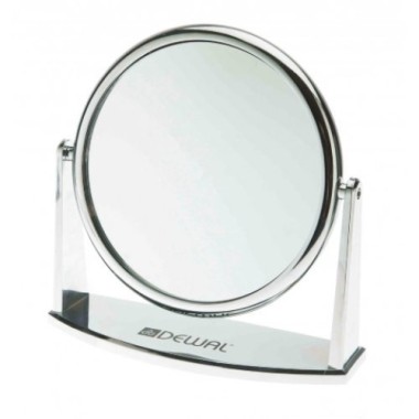 Dewal Зеркало настольное пластик, серебристое 18х18,5см — Makeup market
