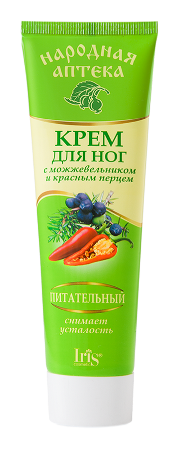 Iris Народная аптека Крем для ног Можжевельник красный перец 100 мл — Makeup market