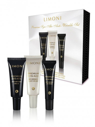 Limoni Набор Premium Syn-Ake Anti-Wrinkle Care Set крем 25 мл крем легкий 25 мл крем для глаз 15 мл — Makeup market