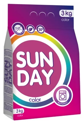 Сонца Порошок Sunday автомат 3 кг для цветного — Makeup market