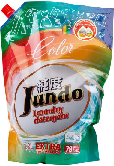 Jundo Color Концентрированный гель для стирки Цветного белья 78 стирок Запасной блок 1200 мл — Makeup market