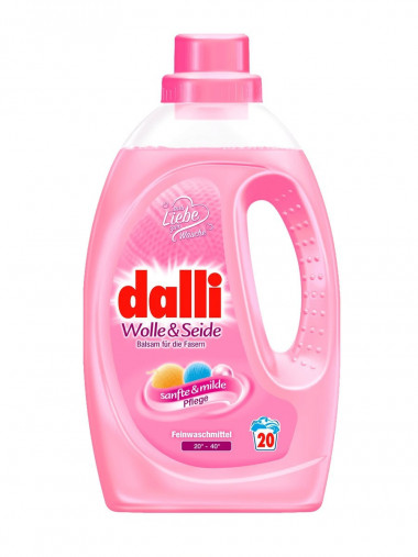 Dalli Волле сейде особо мягкое моющее средство для стирки шерстяных и шелковых изделий с ухаживающей формулой 1,1 л 20 стирок — Makeup market