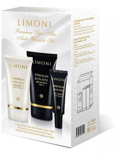 Limoni Набор Premium Syn-Ake Anti-Wrinkle Care Set крем 50 мл крем для глаз 25 мл крем легкий 50 мл — Makeup market